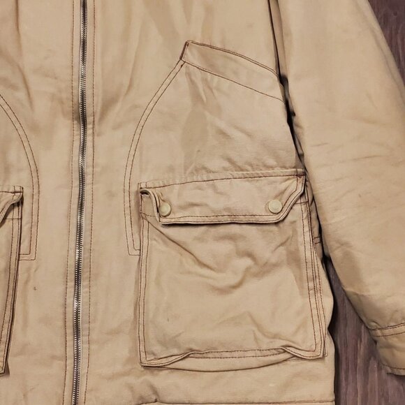 mens vintage Y2K Rocawear State Property tan canvas Carhartt style chore jacket - Picture 5 of 7